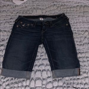 True Religion Biker Jeans Shorts